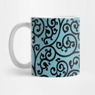 Arabesque azure pattern Mug